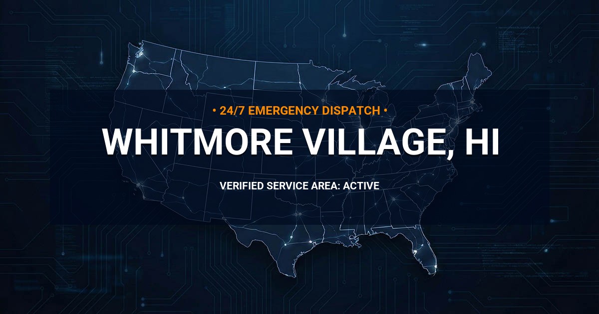 Emergency Plumbing Dispatch Map for Plumbing Services: Whitmore Village, HI