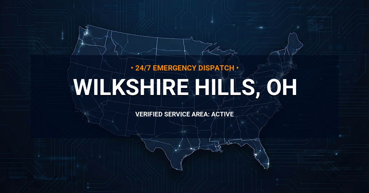 Emergency Plumbing Dispatch Map for Plumbing Services: Wilkshire Hills, OH