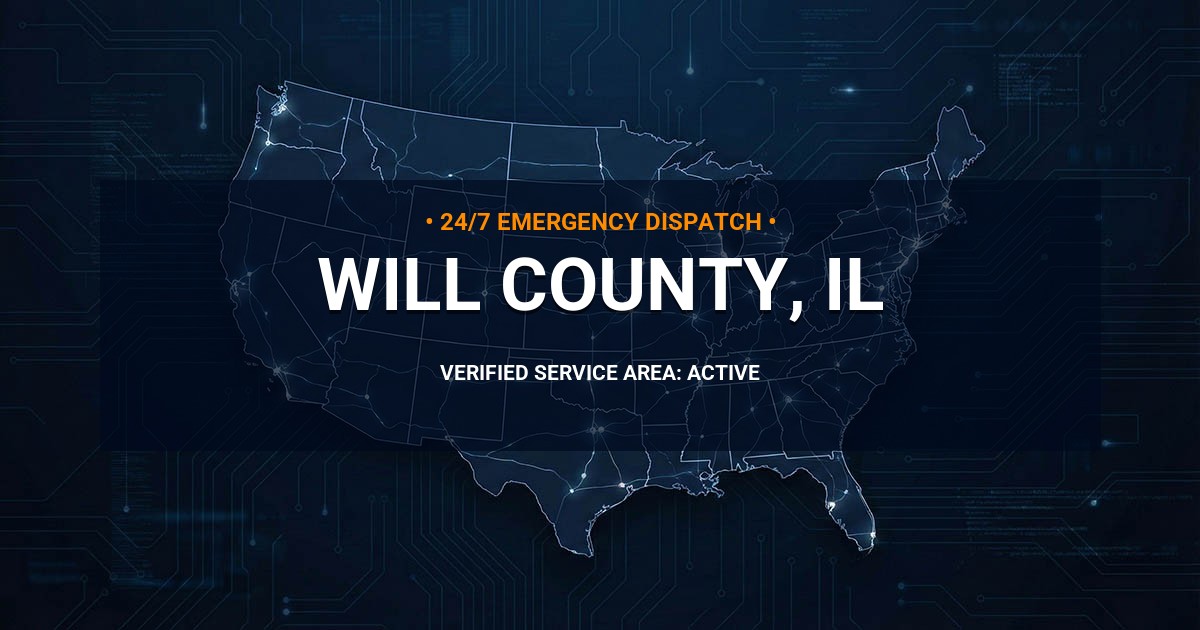 Emergency Plumbing Dispatch Map for Will County Plumbing Logistics