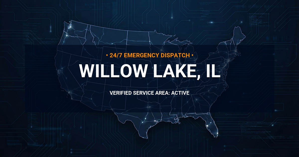 Emergency Plumbing Dispatch Map for Plumbing Services: Willow Lake, IL