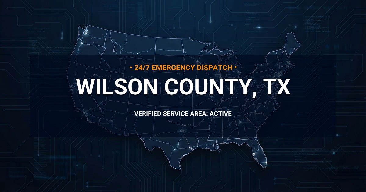 Emergency Plumbing Dispatch Map for Wilson County Plumbing Logistics