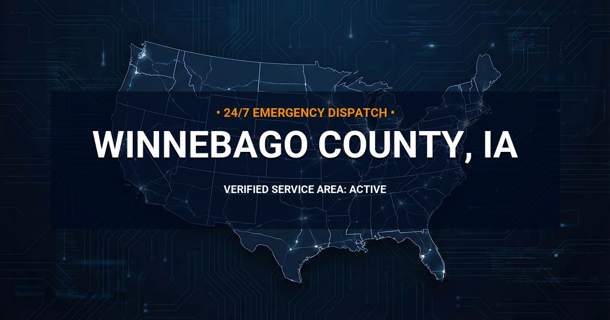 Emergency Plumbing Dispatch Map for Winnebago County Plumbing Logistics