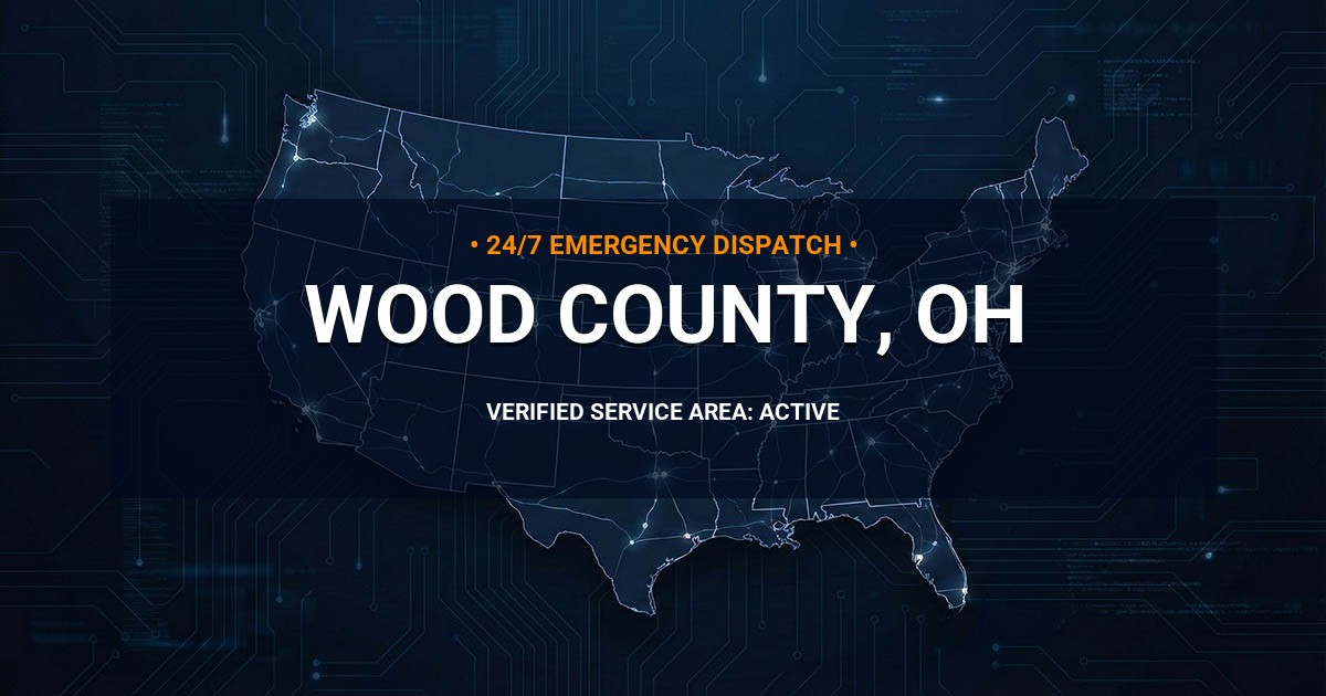 Emergency Plumbing Dispatch Map for Wood County Plumbing Logistics
