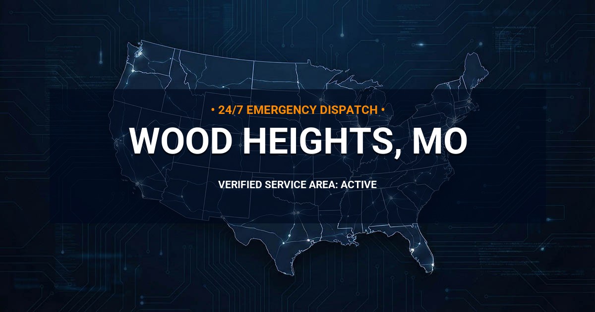 Emergency Plumbing Dispatch Map for Plumbing Services: Wood Heights, MO