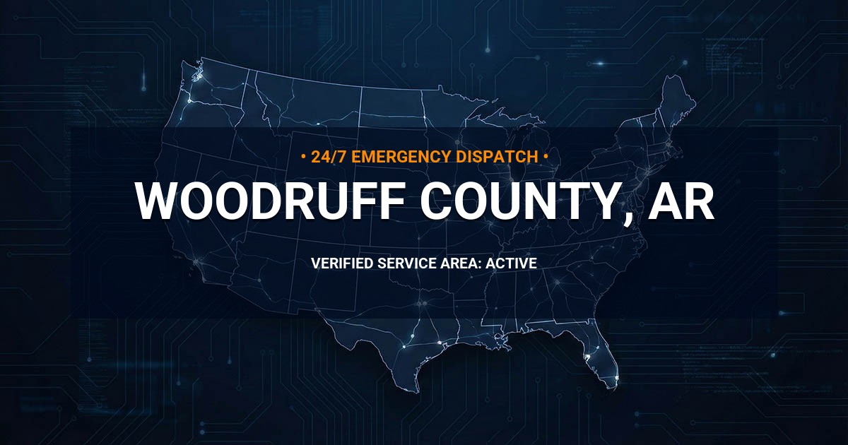 Emergency Plumbing Dispatch Map for Woodruff County Plumbing Logistics