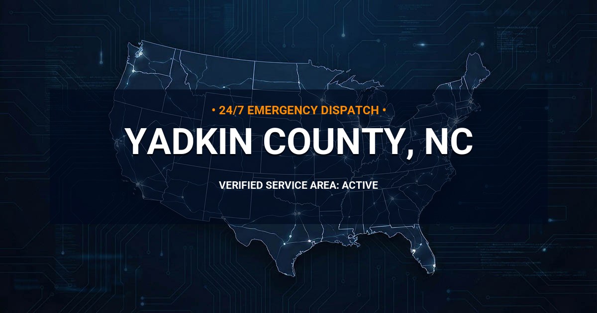 Emergency Plumbing Dispatch Map for Yadkin County Plumbing Logistics