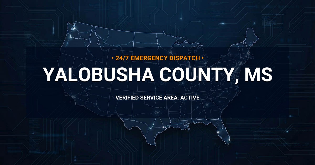 Emergency Plumbing Dispatch Map for Yalobusha County Plumbing Logistics