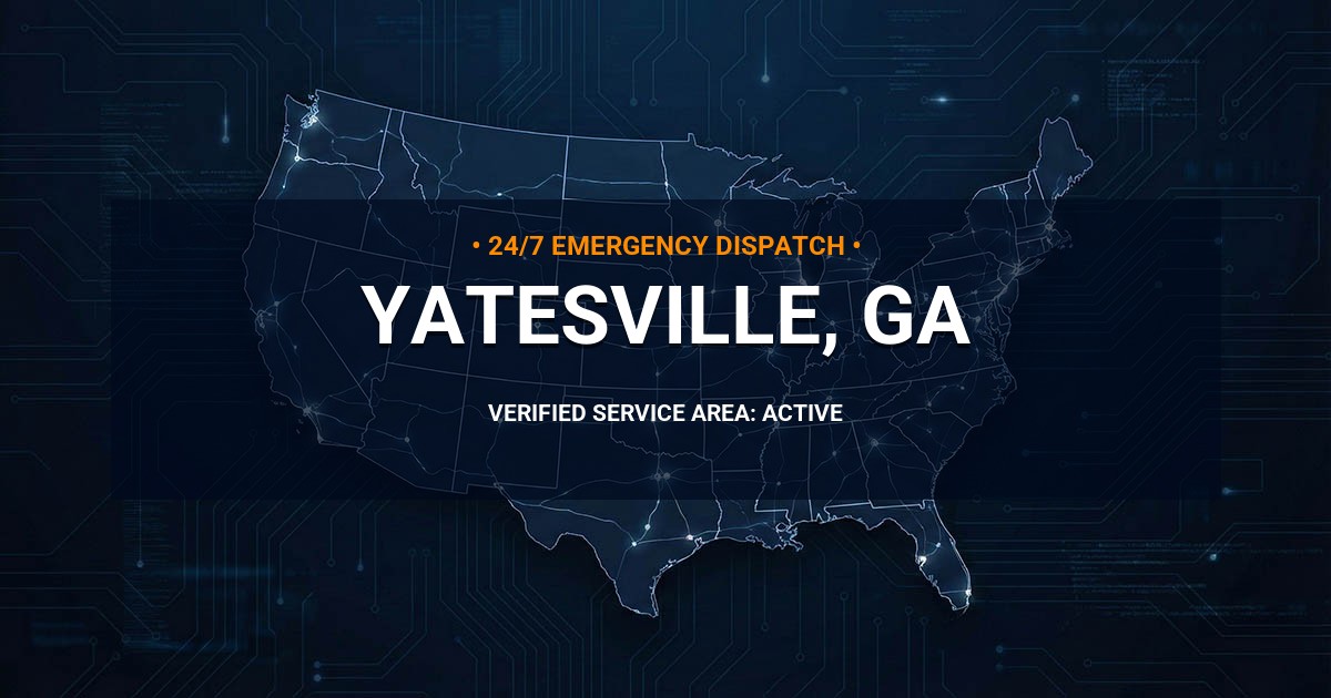 Emergency Plumbing Dispatch Map for Plumbing Services: Yatesville, GA