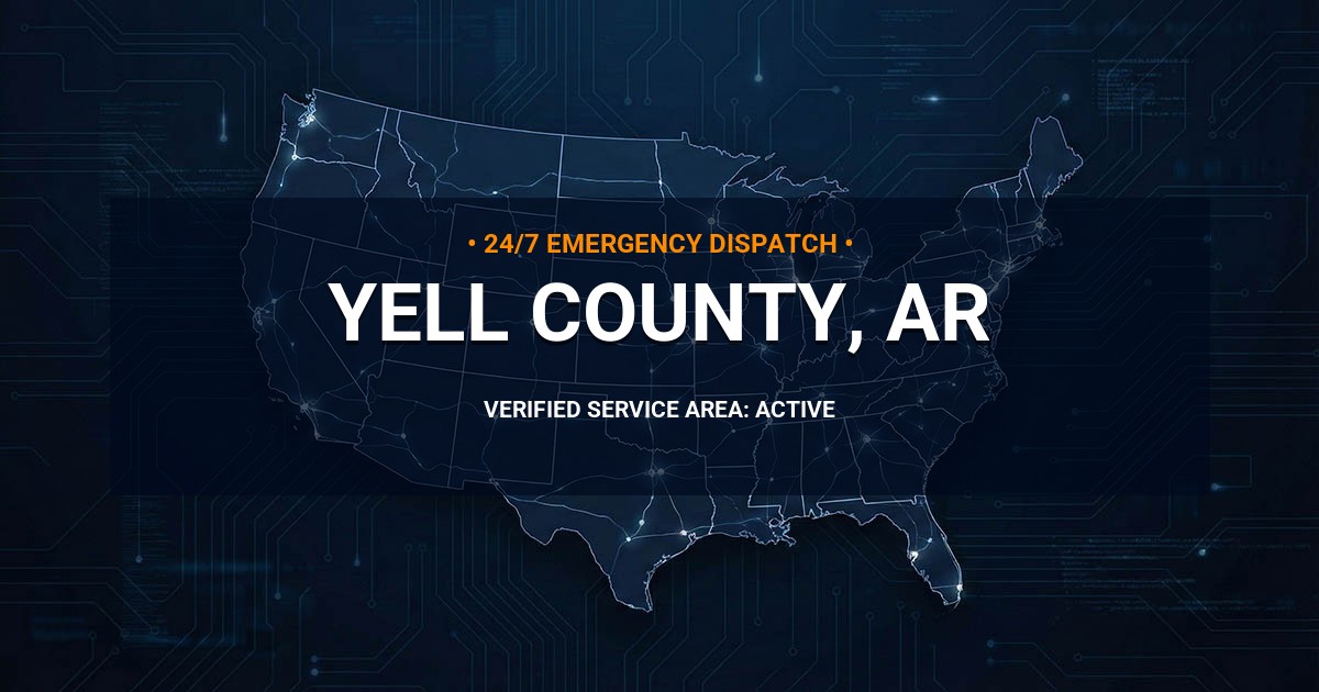 Emergency Plumbing Dispatch Map for Yell County Plumbing Logistics
