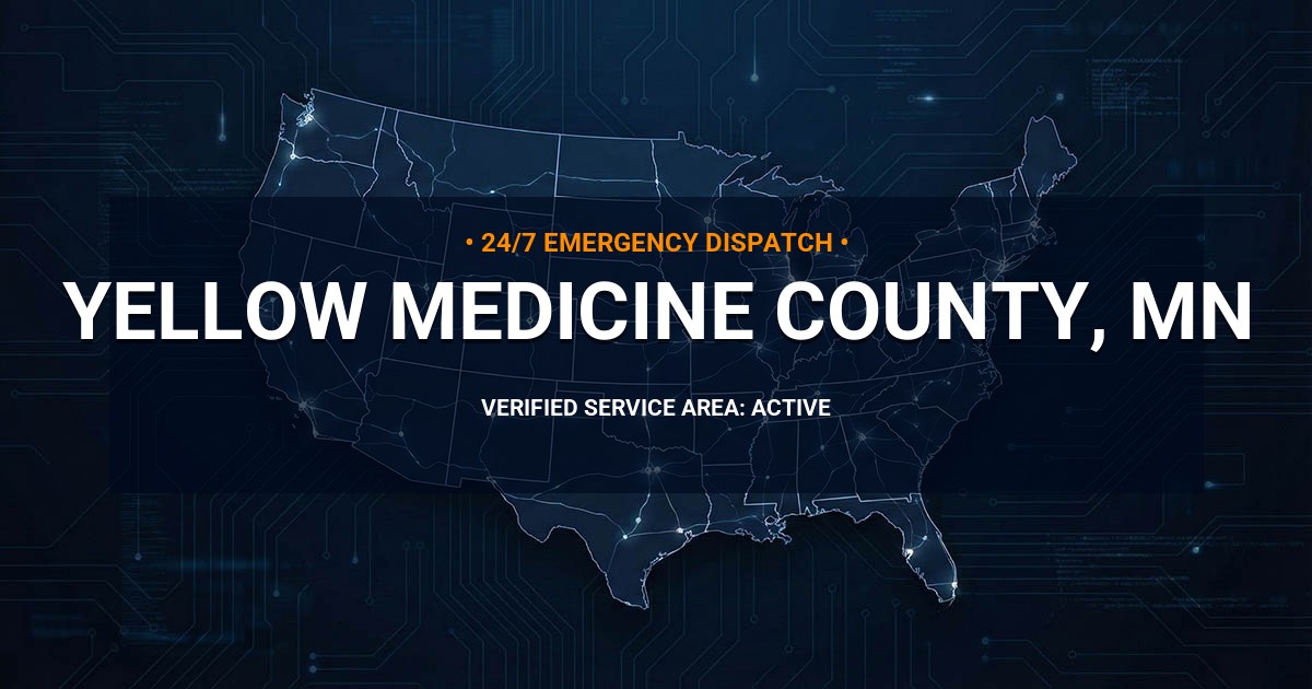 Emergency Plumbing Dispatch Map for Yellow Medicine County Plumbing Logistics