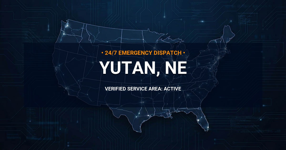 Emergency Plumbing Dispatch Map for Plumbing Services: Yutan, NE