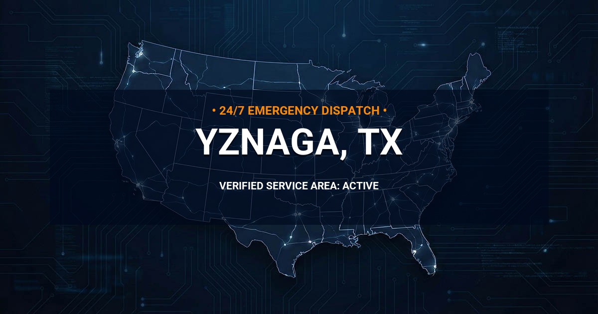 Emergency Plumbing Dispatch Map for Plumbing Services: Yznaga, TX