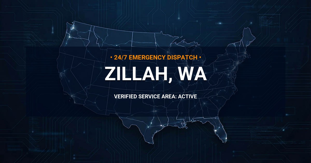 Emergency Plumbing Dispatch Map for Plumbing Services: Zillah, WA